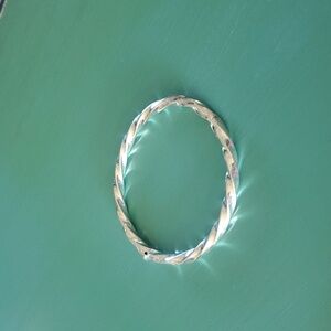 Versatile Sterling Silver Twisted Bangle
